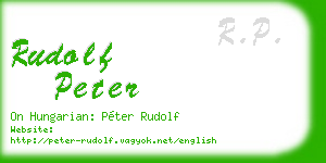 rudolf peter business card